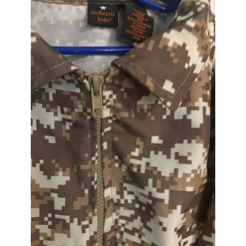 Authentic Kids Sz M 7/8 Costume United States Military Coverall Digital Camo